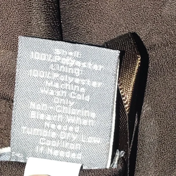 Ann Taylor Petite Brown/white Leaves Tank Top W/ Pink Ribbon Tie At Neck Blouse - Picture 4 of 7